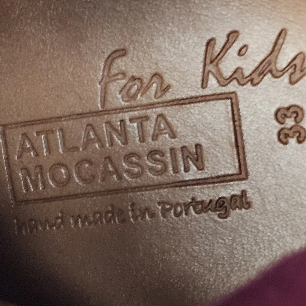 Atlanta Mocassin Kids Burgundy Suede Fringe Moccasin Boots EU 33 Portugal